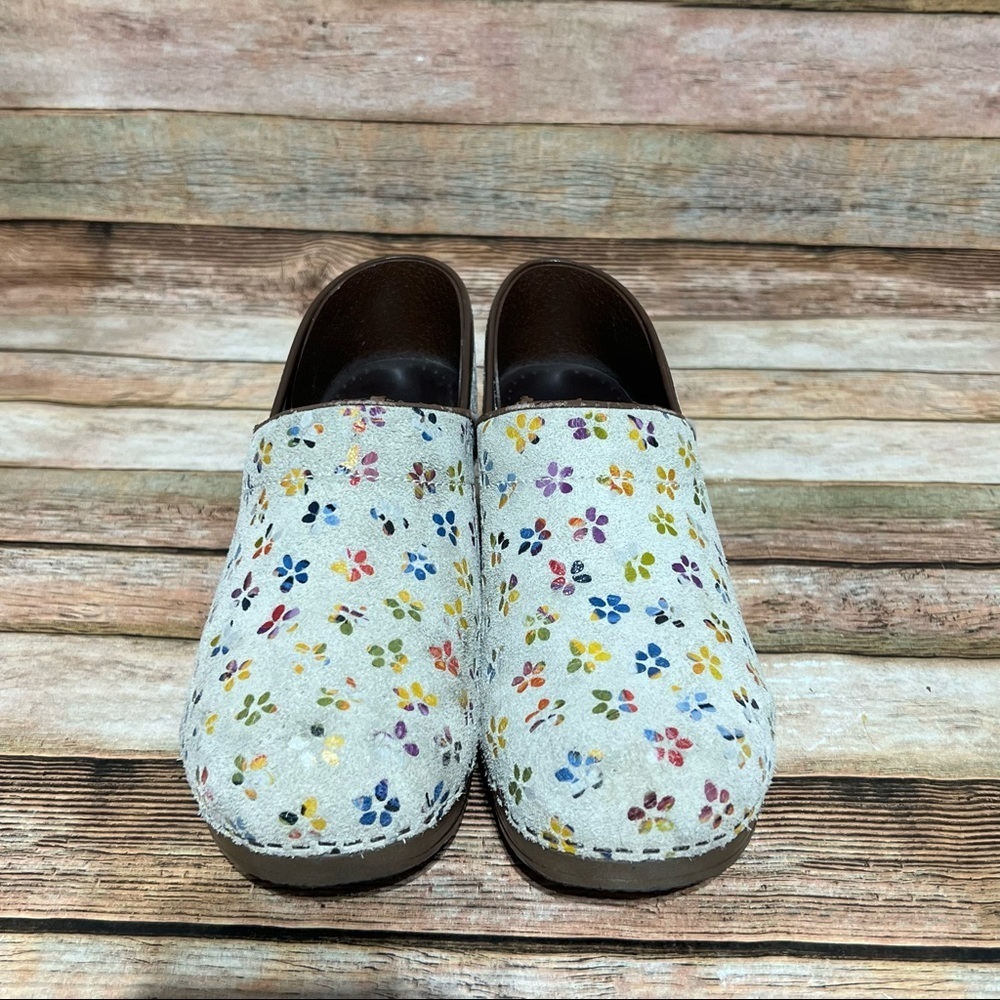 Sanita Multi Color Floral Nursing Clogs - Picture 5 of 9